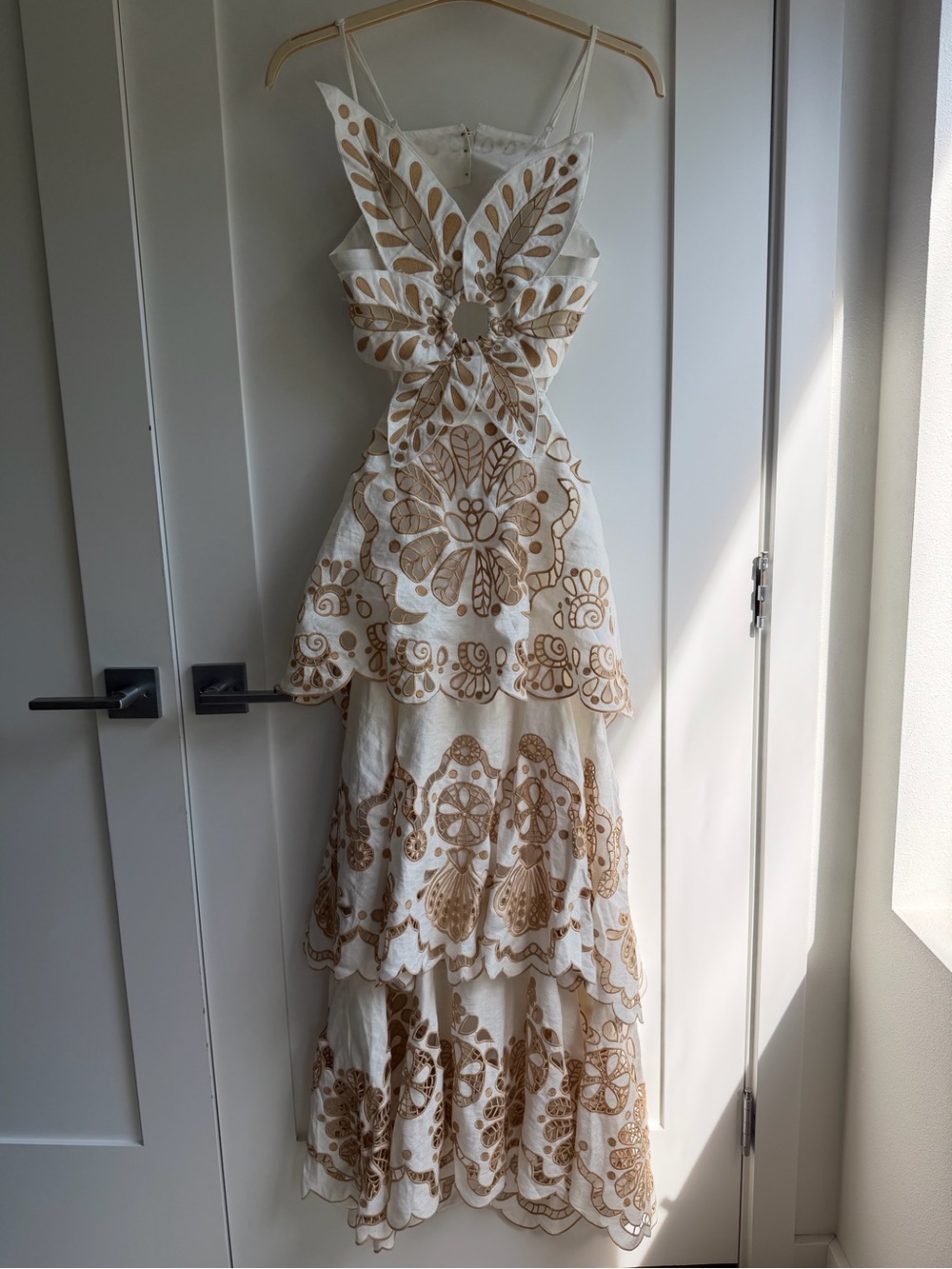 Farm Rio Off White Flower Richelie Dress - Picture 4 of 6
